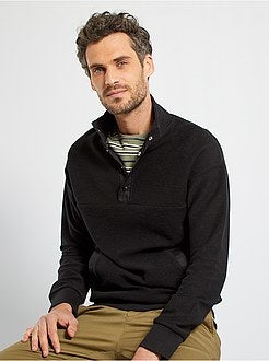 Camisola com gola de fecho - Kiabi