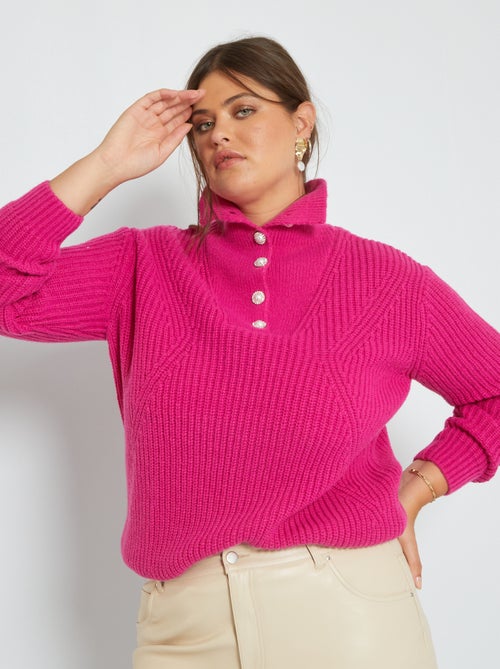 Camisola com gola de fecho - Kiabi