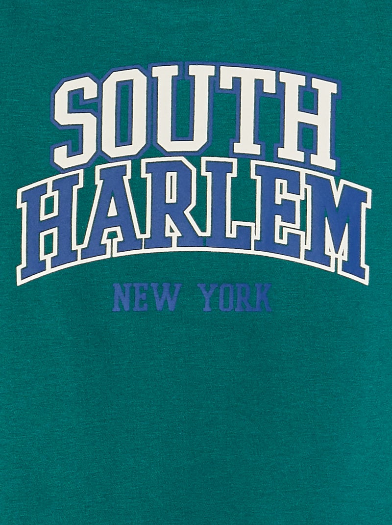 Camisola com gola de fecho VERDE - Kiabi