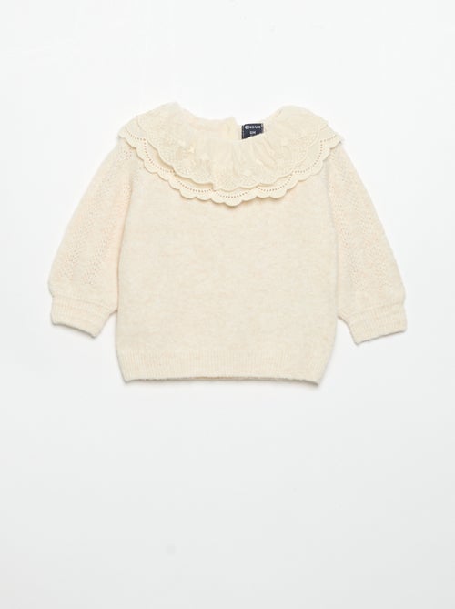 Camisola com gola dupla fantasia - Kiabi