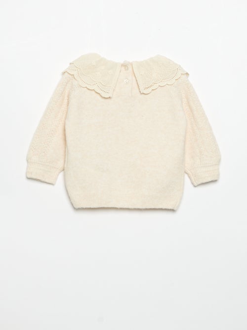 Camisola com gola dupla fantasia - Kiabi