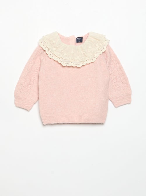 Camisola com gola dupla fantasia - Kiabi