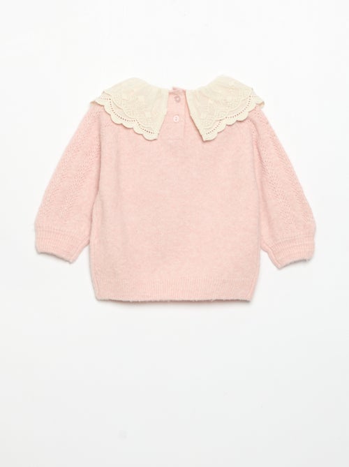 Camisola com gola dupla fantasia - Kiabi