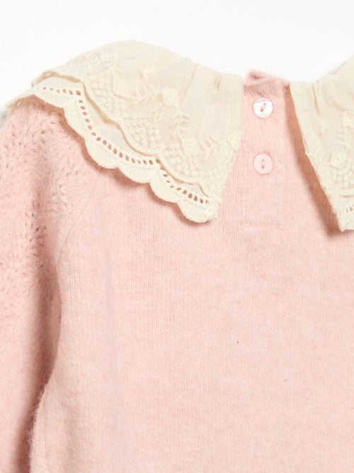 Camisola com gola dupla fantasia - Kiabi