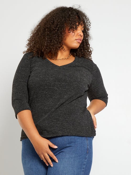 Camisola com gola em bico - Kiabi