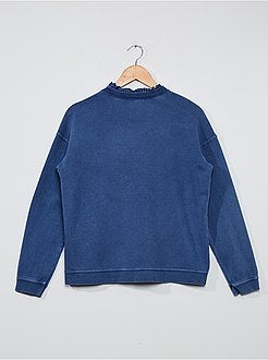 Camisola com gola em renda - Kiabi