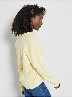 Camisola com gola em V - Kiabi