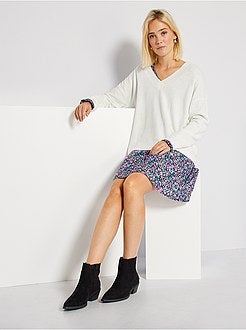 Camisola com gola em V - Kiabi