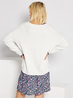 Camisola com gola em V - Kiabi