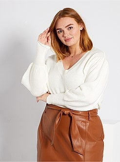 Camisola com gola em V - Kiabi