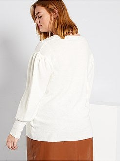 Camisola com gola em V - Kiabi