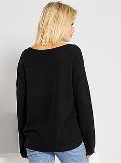 Camisola com gola em V - Kiabi