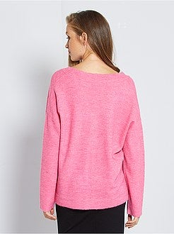 Camisola com gola em V - Kiabi