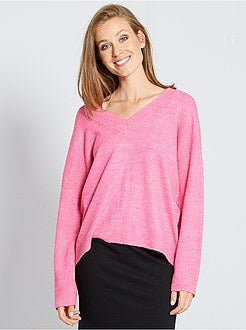 Camisola com gola em V - Kiabi