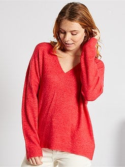 Camisola com gola em V - Kiabi