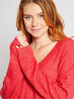 Camisola com gola em V - Kiabi