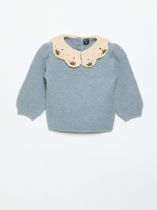 Camisola com gola fantasia - Kiabi