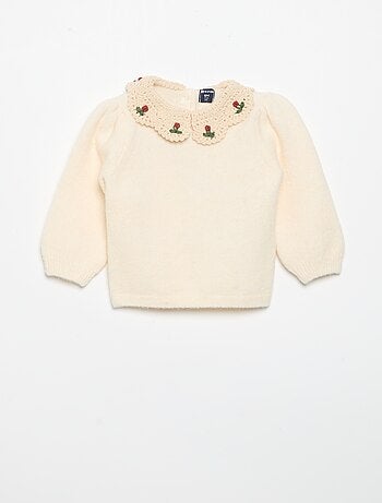 Camisola com gola fantasia