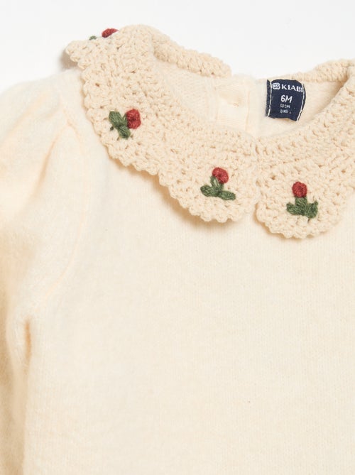 Camisola com gola fantasia - Kiabi Camisola com gola fantasia - Kiabi