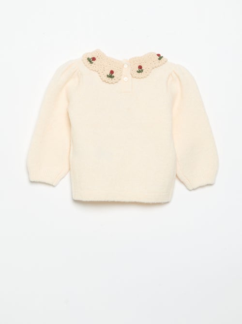 Camisola com gola fantasia - Kiabi Camisola com gola fantasia - Kiabi