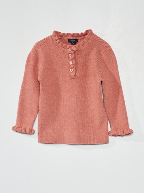 Camisola com gola fantasia - Kiabi
