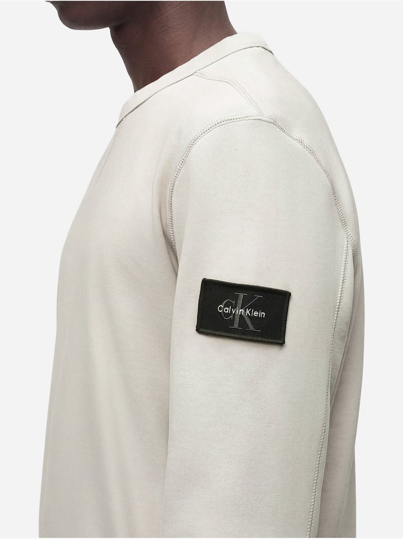 Camisola com gola redonda - calvin klein Branco sujo - Kiabi