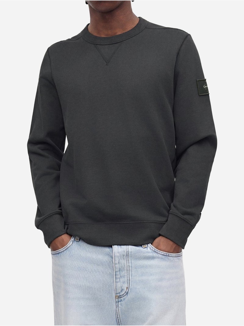 Camisola com gola redonda - calvin klein Preto - Kiabi
