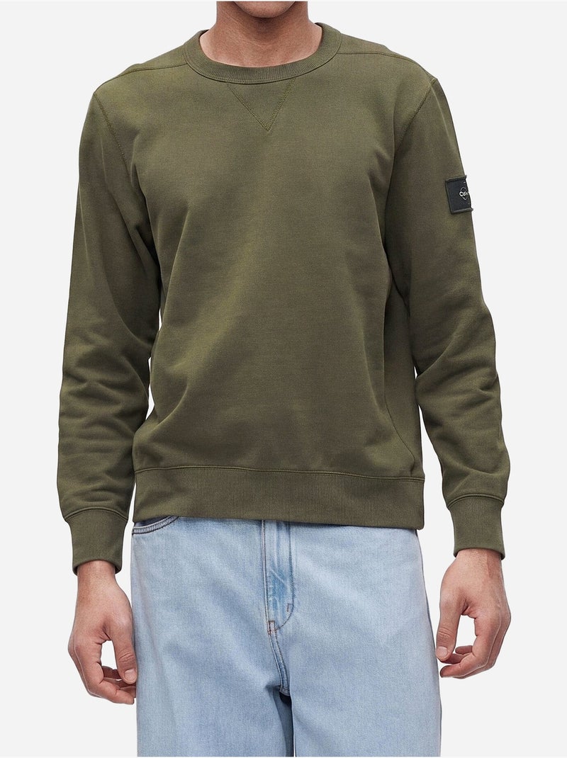 Camisola com gola redonda - calvin klein Verde - Kiabi