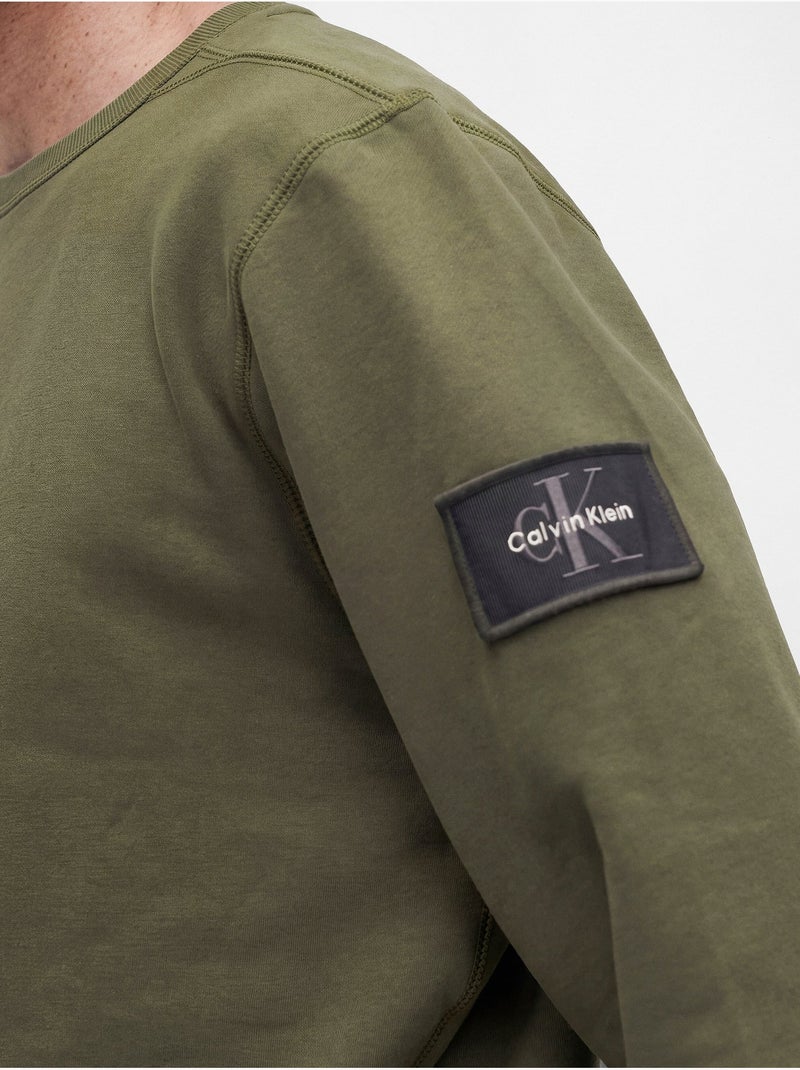 Camisola com gola redonda - calvin klein Verde - Kiabi