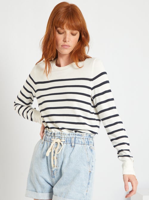 Camisola com gola redonda - Kiabi
