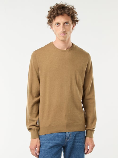 Camisola com gola redonda - Kiabi