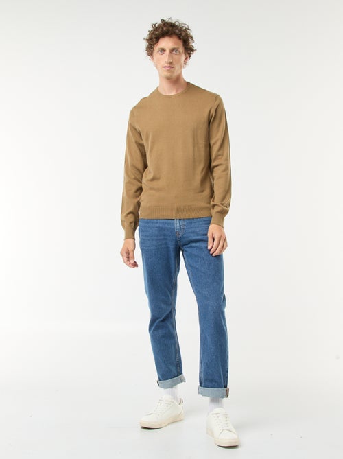 Camisola com gola redonda - Kiabi