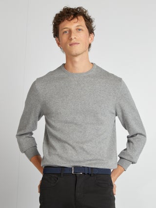 Camisola com gola redonda