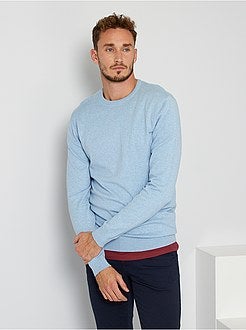 Camisola com gola redonda de conceção ecológica +1,90 m - Kiabi