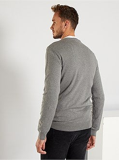 Camisola com gola redonda de conceção ecológica +1,90 m - Kiabi