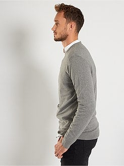 Camisola com gola redonda de conceção ecológica +1,90 m - Kiabi