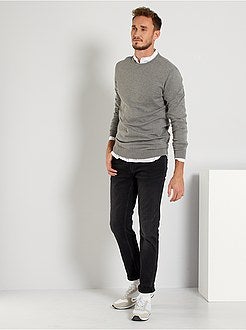 Camisola com gola redonda de conceção ecológica +1,90 m - Kiabi