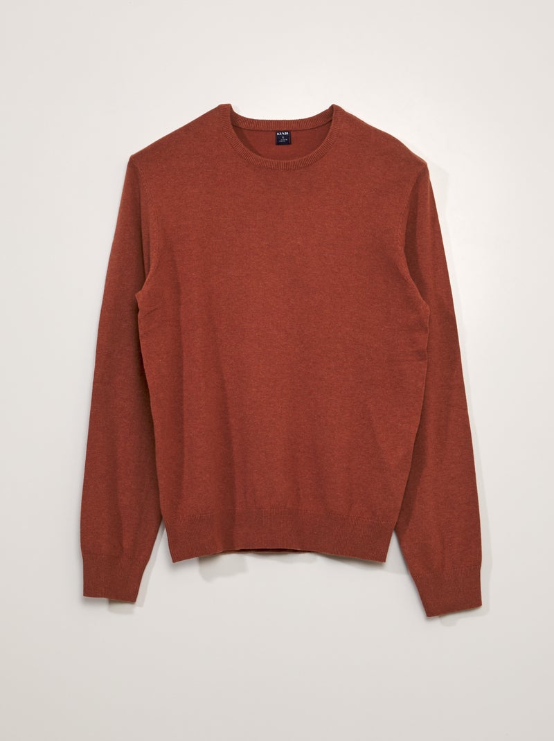 Camisola com gola redonda LARANJA - Kiabi