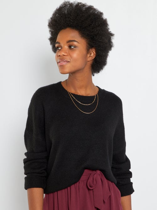 Camisola com gola redonda - Kiabi