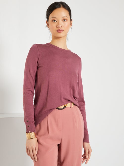 Camisola com gola redonda - Kiabi