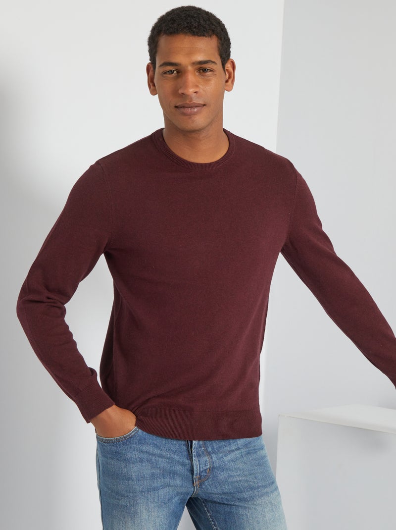 Camisola com gola redonda ROXO - Kiabi