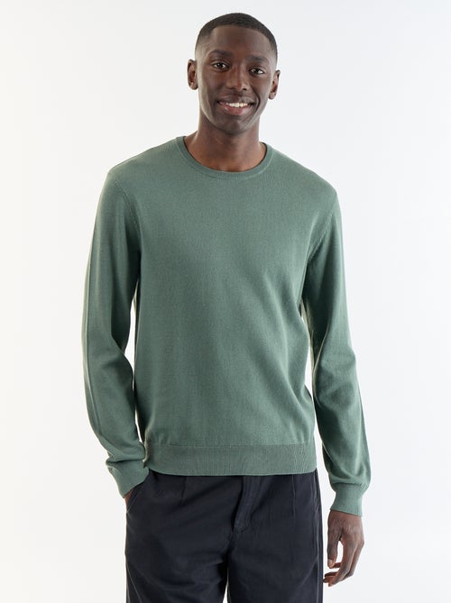 Camisola com gola redonda - Kiabi
