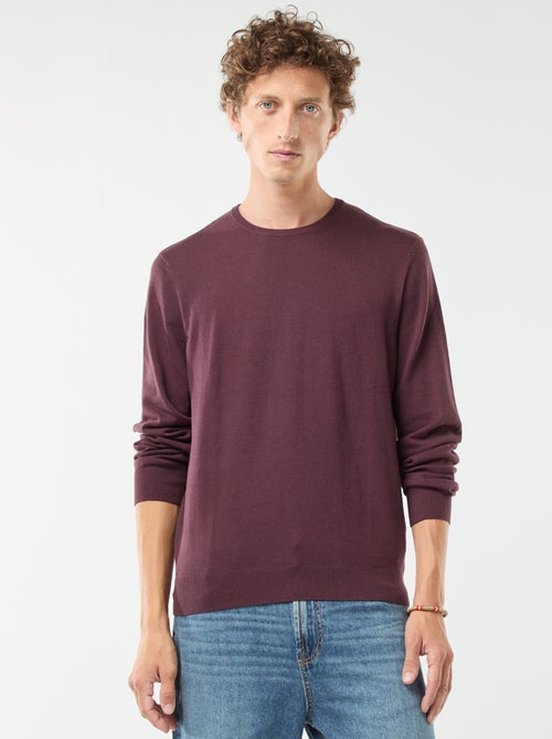 Camisola com gola redonda - Kiabi