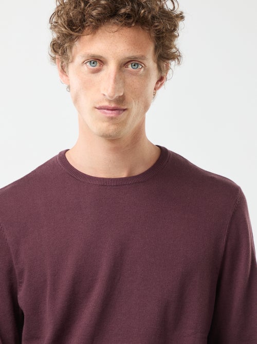 Camisola com gola redonda - Kiabi