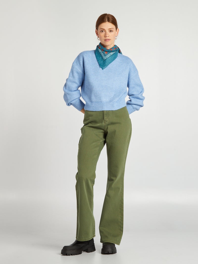 Camisola com gola subida AZUL - Kiabi