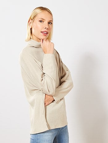 Camisola com gola subida - Kiabi