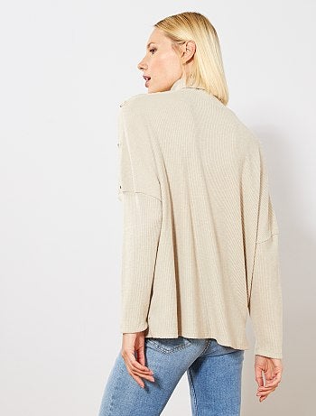 Camisola com gola subida - Kiabi