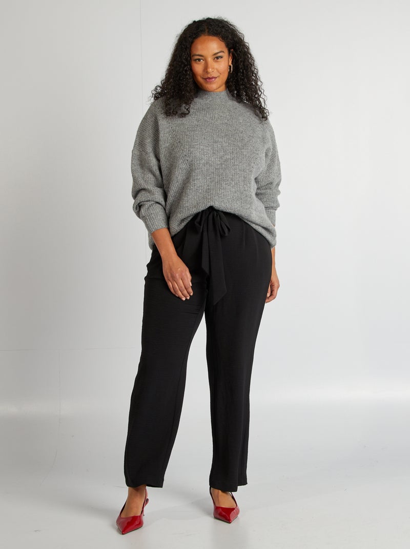 Camisola com gola subida CINZA - Kiabi