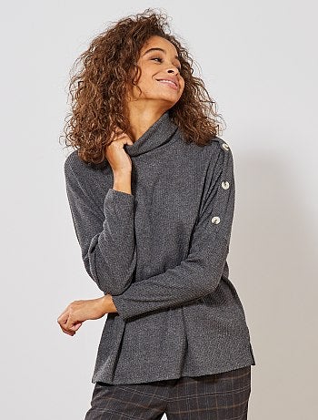 Camisola com gola subida - Kiabi