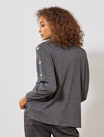 Camisola com gola subida - Kiabi